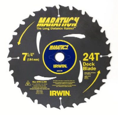 Irwin Tools 14130 Carbide Tipped Marathon® Saw Blade, 7-1/4", 24T