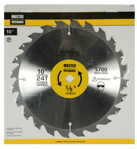 Master Mechanic 341081 Combination Ripping Saw Blade, 10", 24 Teeth