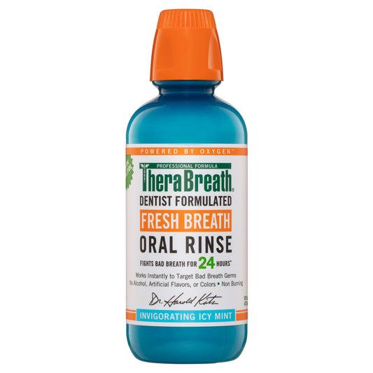 TheraBreath Fresh Breath Oral Rinse Icy Mint 473ml