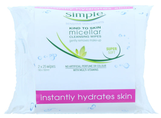 Simple Facial Clean Wipes 2x25s