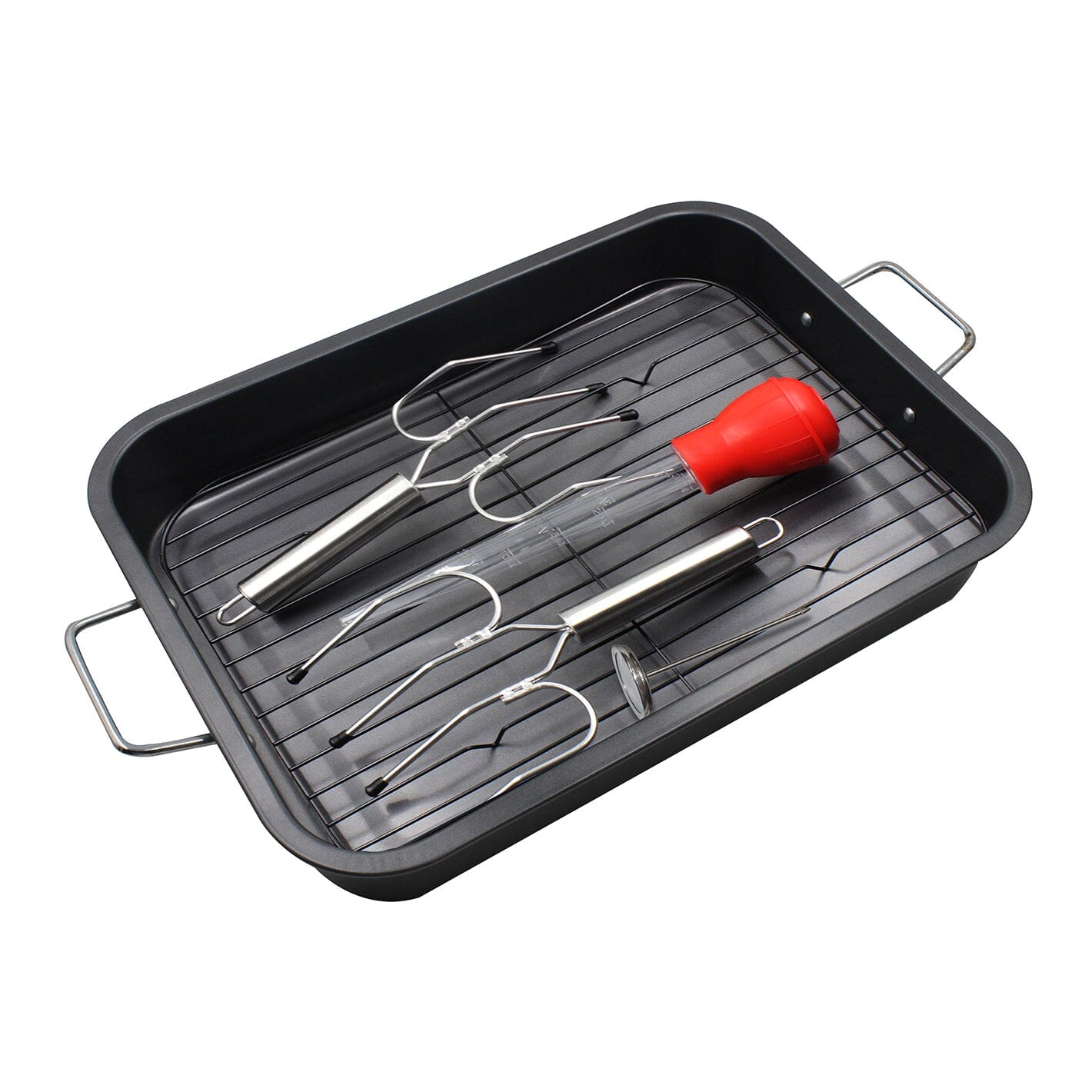 5-Piece Set: Non-Stick Roaster Pan Set