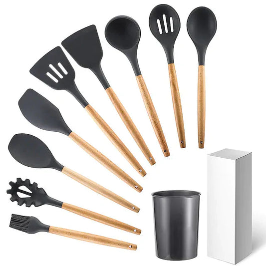 9-Piece: Silicone Cooking Utensils
