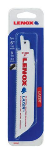 Lenox 20192-6108R Lazer Reciprocating Blade, 6"