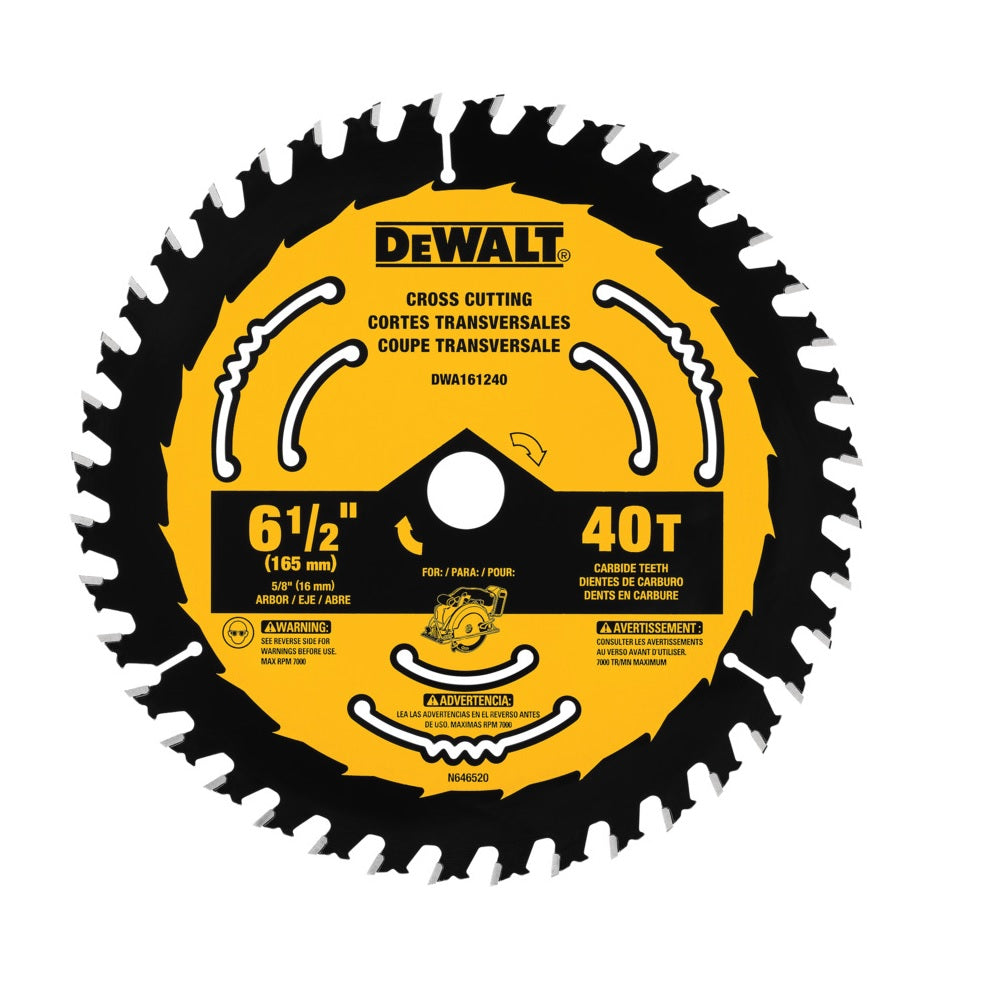 DeWalt DWA161240 Circular Saw Blade, Tungsten Carbide