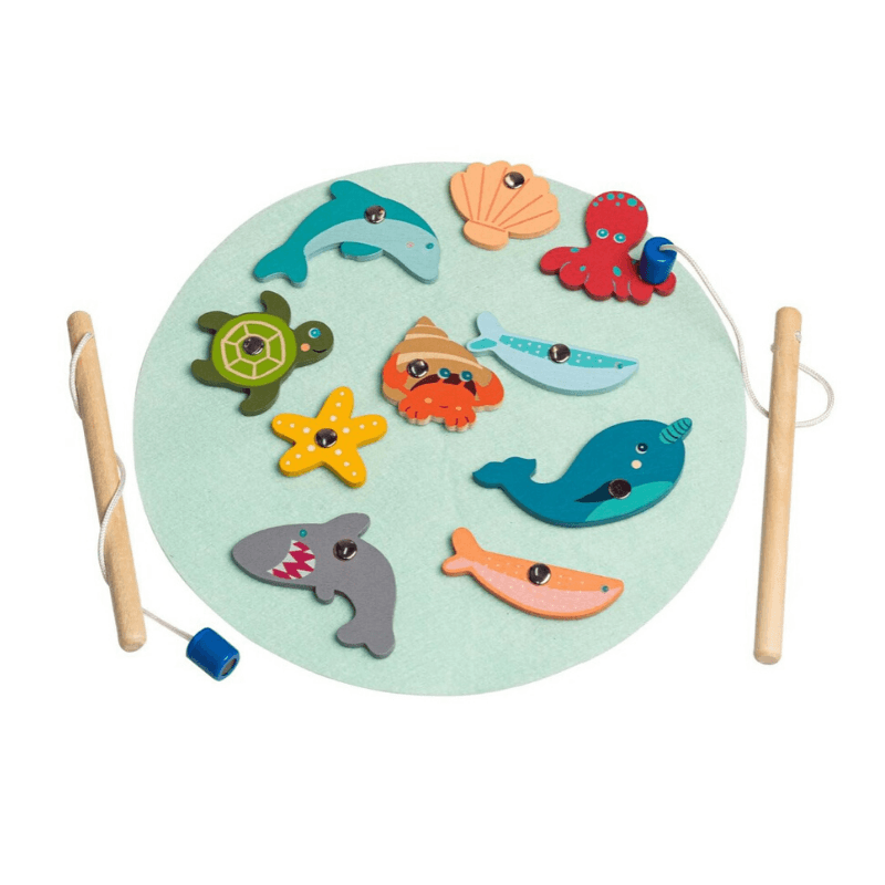 Wooden Pastel Fishing Game
