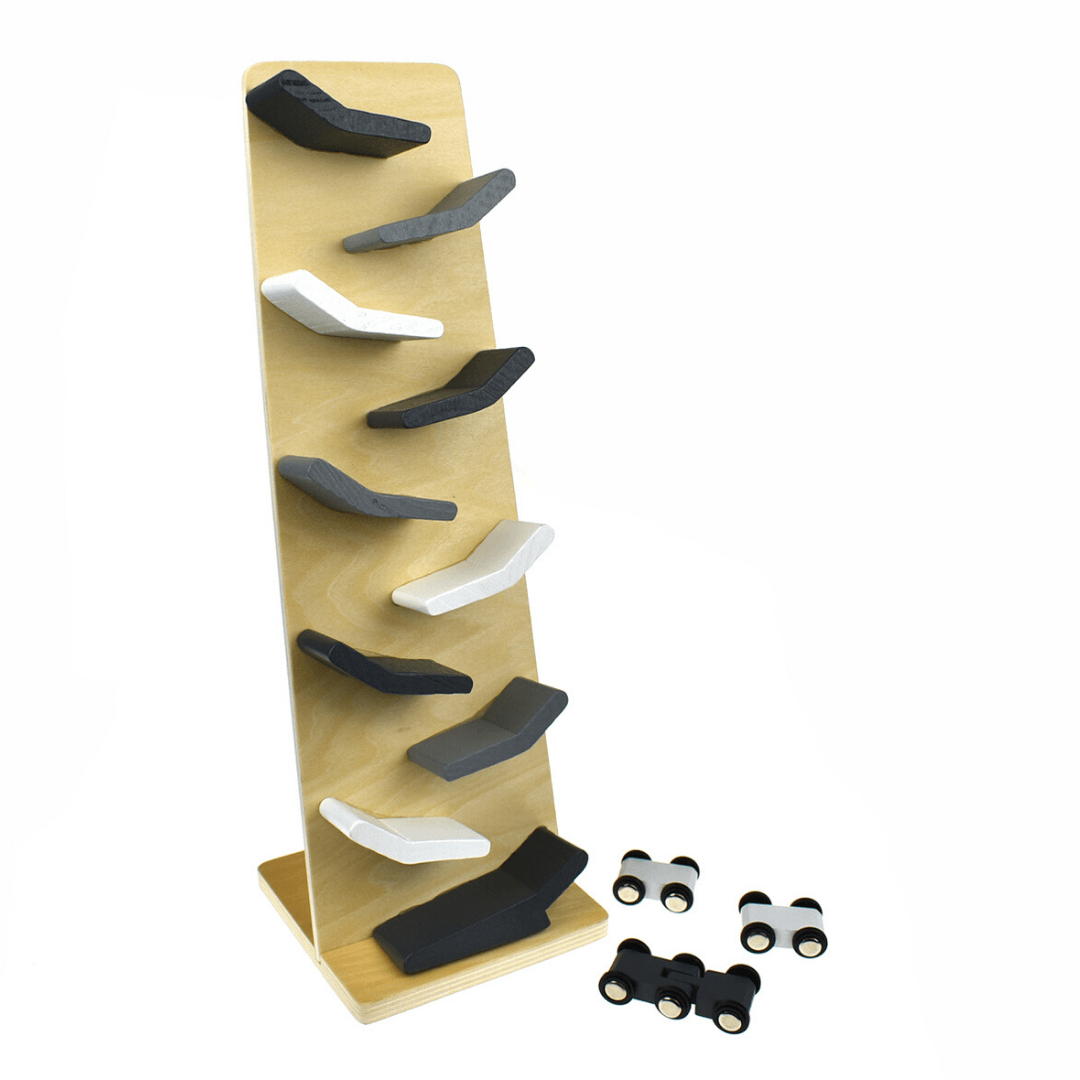 Monochrome Rolling Car Drop