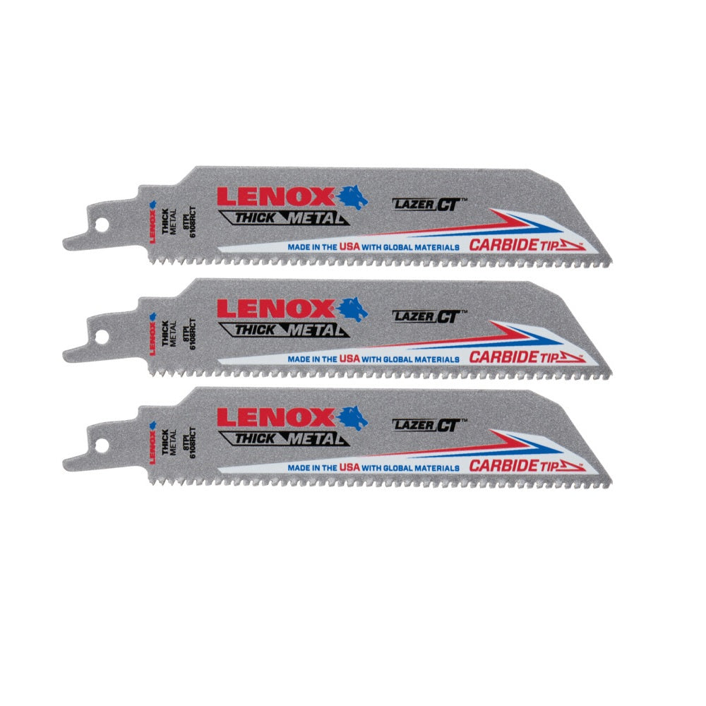 Lenox 2058828 8 TPI Carbide Tip Reciprocating Saw Blades