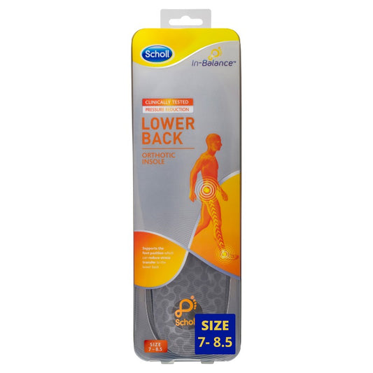 Scholl In-Balance Lower Back Orthotic Insole Medium Size 7 - 8.5