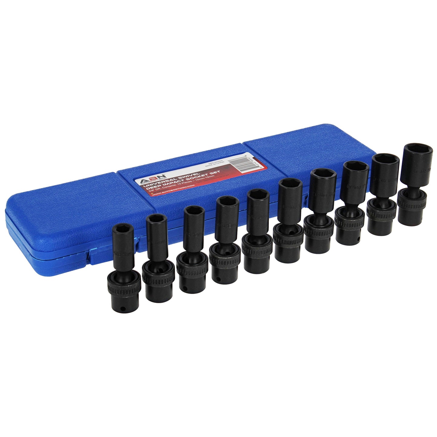 Swivel Deep Impact Socket Set - 10pc 3/8in Universal Socket Set