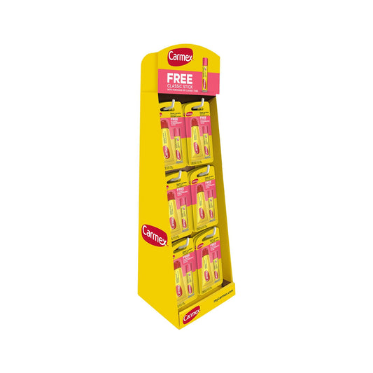 Carmex 67000 Lip Care Counter Display, 48 Pieces, 0.35 oz