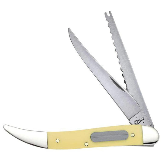 Case 00120 Yellow Synthetic Smooth Fishing Knife