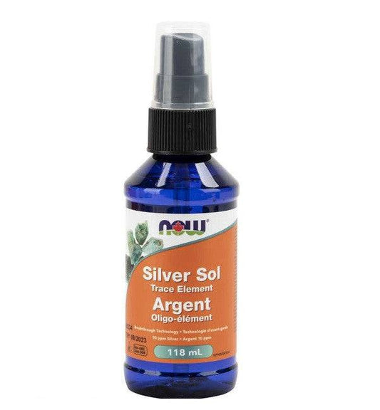 Now Foods Silver Sol Trace Element 10ppm Silver - YesWellness.com