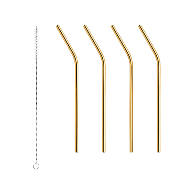 Set of 8 Peak Straws with Cleaning Brush