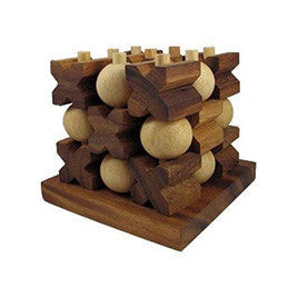 Wooden 3D Tic Tac Toe Game