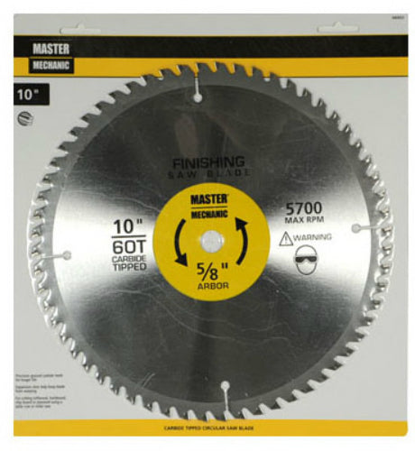 Master Mechanic 440933 Precision Cutoff Circular Saw Blade, 10", 60 Teeth