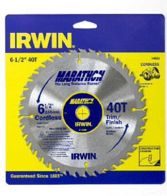 Irwin Tools 14023 Marathon® Cordless Circular Saw Blade, 6-1/2" 40T