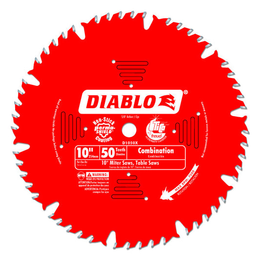 Diablo D1050X Combination Blade, 10" x 50 Tooth