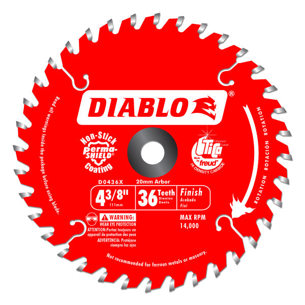 Diablo D0436X Trim Saw Blade, 4-3/8" x 36 Tooth