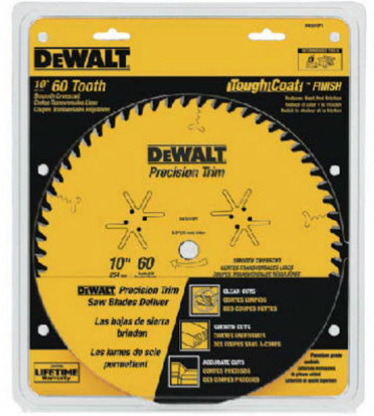 DeWalt® DW3215PT Precision Trim™ Woodworking Saw Blade, 60 Tooth, 10"