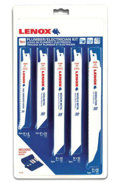Lenox® 1498110RKPE Reciprocating Saw Blade Kit, 8-Piece