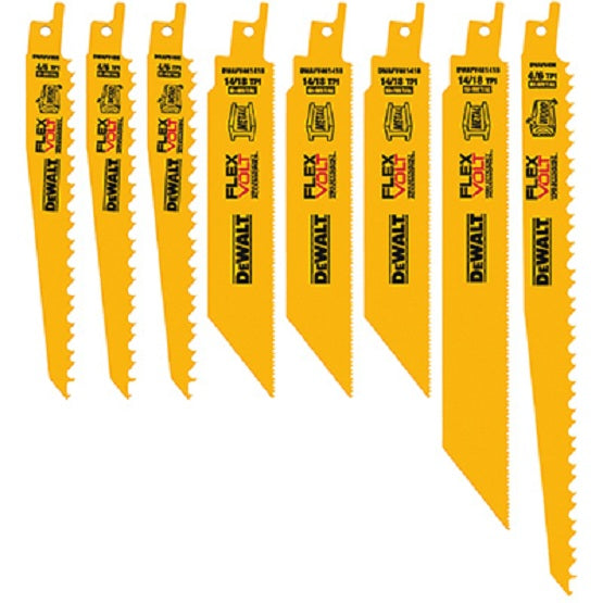 DeWalt® DWAFV48SET Flexvolt Reciprocating Saw Blade Set, 8-Piece