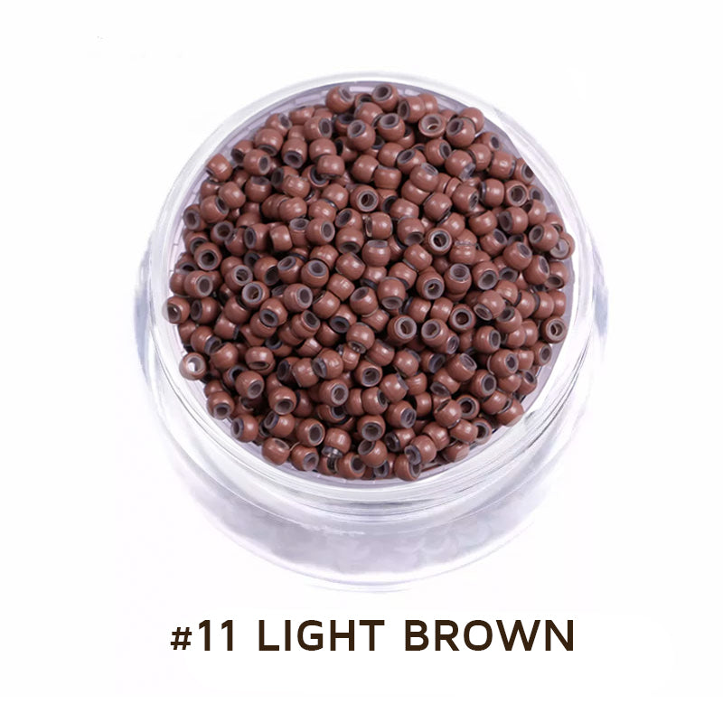 Nano Beads 3mm Silicone Lined for Hair Extensions 200 Pcs