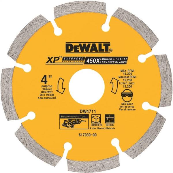 DeWalt DW4711 Extended Performance XP Segmented Blade, 7/8", 4" Dia.