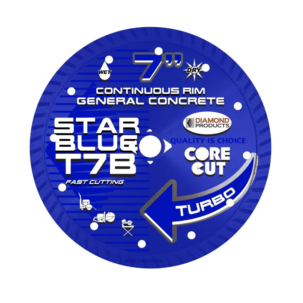 Diamond Products 74961 Star Blue High-Speed Blade, 7"