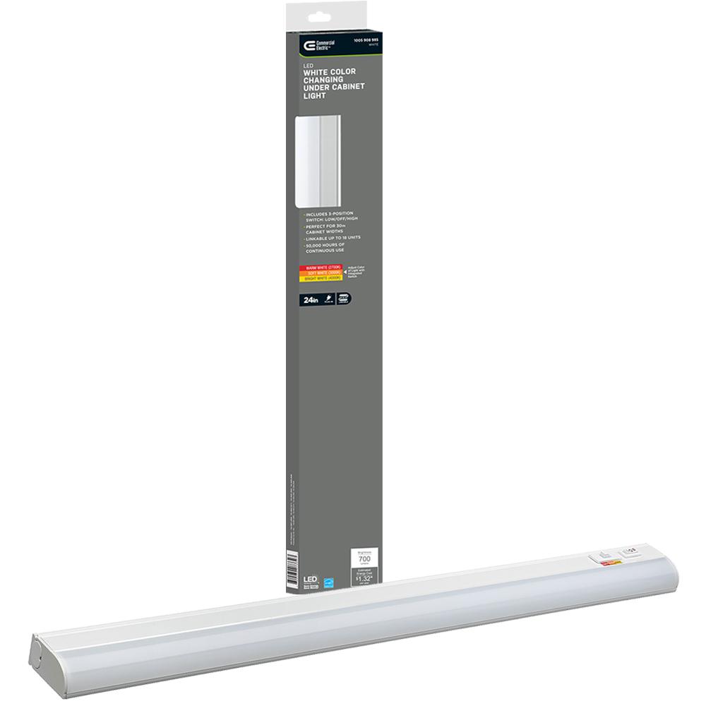 Commercial Electric Plug-in 24 Inch Linkable LED Undercabinet Light