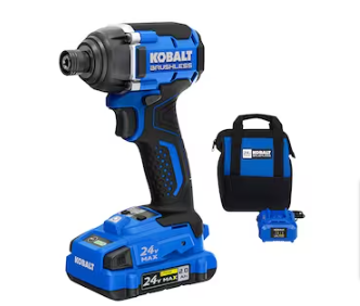 Kobalt Next-Gen 24-volt Max 1/4-in Variable Speed Brushless Cordless Impact Driver - $75