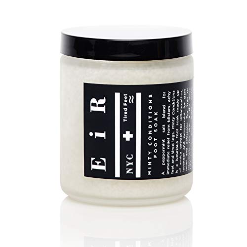 EiR NYC Tired Feet Minty Conditions Foot Soak - Epsom Salt, Tea Tree Essential Oil - Organic, Vegan 8 Oz