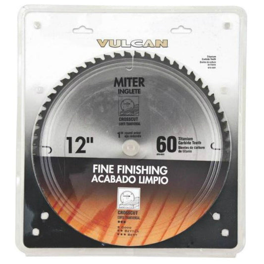 Vulcan 391281OR Carbide Mitr Saw Blade, 12" x 60-Teeth