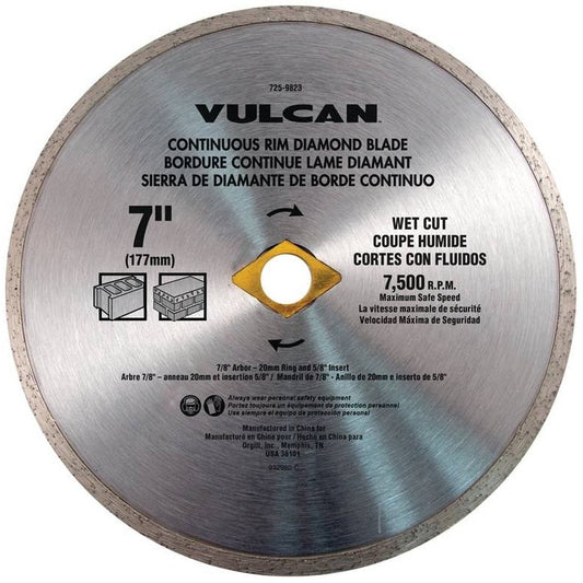 Vulcan 932971OR Continuous Rim Circular Saw Blade, 7" Dia