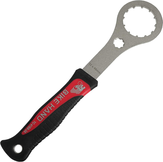 BIKEHAND Bike Bicycle 12 Notch 46mm Bottom Bracket Install Remover Tool Compatible with SRAM Dub - Fit 68mm 73mm External Threaded - Heavy Duty Steel Socket with Handle or Aluminum Alloy Socket
