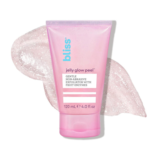 Bliss Jelly Glow Peel¬™ Gentle Non-Abrasive Cleanser and Exfoliator With Fruit Enzymes - 4 Oz - Nourishes and Hydrates Skin - Clean - Vegan & Cruelty Free