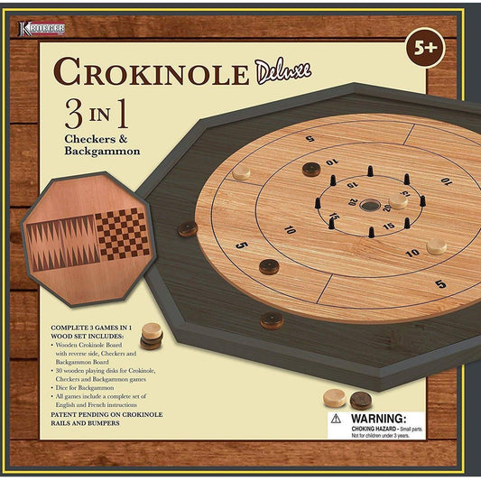 Crokinole Board Deluxe 3 in 1