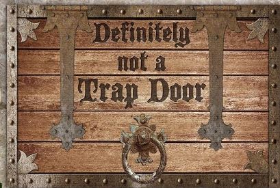 Definitely Not A Trap Door Doormat Funny Front Door Mat Durable Humor Porch Decor Doormat Indoor and Outdoor Welcome Mat Gift Heavy Duty Non-Slip Not A Trap Door Doormat Housewarming Gift 30''x18''