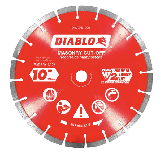Diablo DMADS1000 Diamond Segmented Cut-Off Discs for Masonry