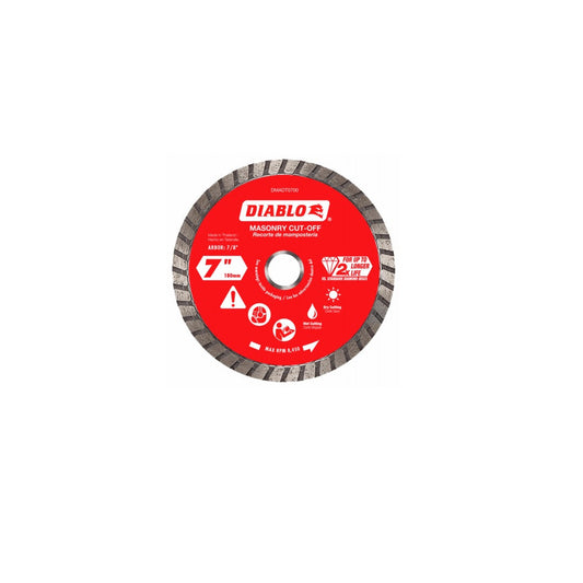 Diablo DMADT0700 Turbo Masonry Cut-Off Disc, Diamond, 7 Inch