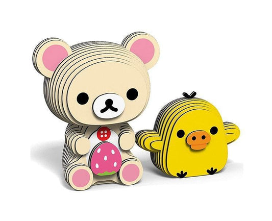 Korilakkuma And Kiiroitori 3D Paper Art