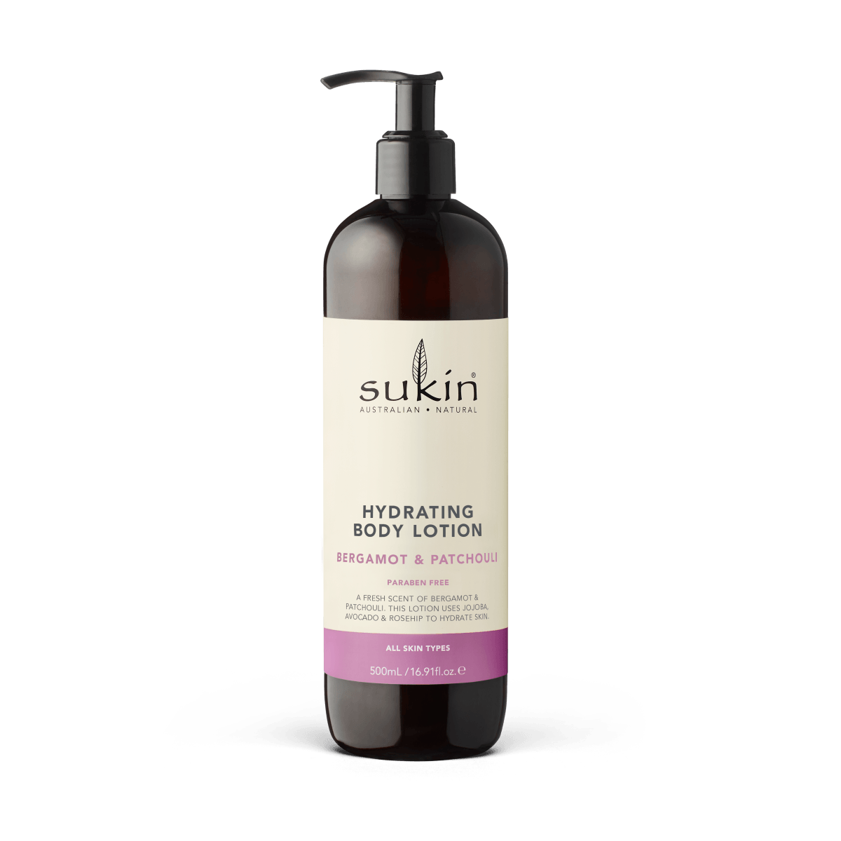 Sukin HYDRATING Body Lotion Bergamot & Patchouli 500mL