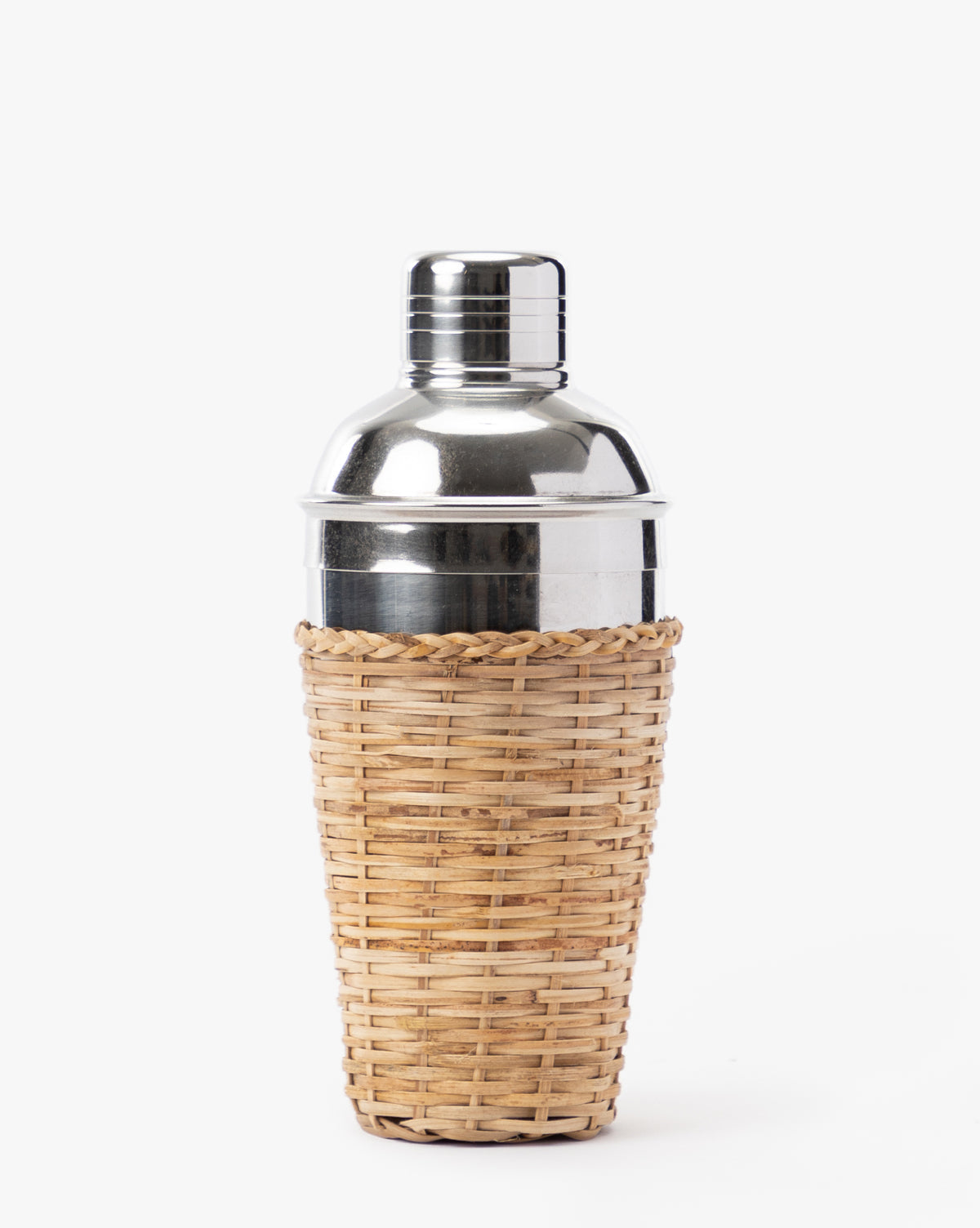 Woven Rattan Cocktail Shaker