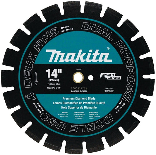 Makita T-01270 Dual Purpose Segmented Circular Saw Blade, Black