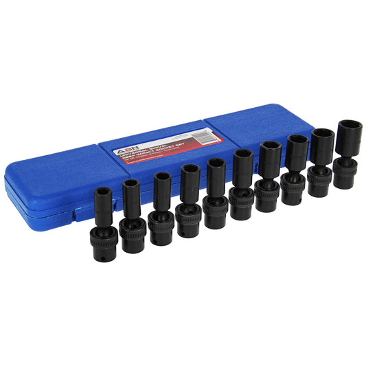 Swivel Deep Impact Socket Set - 10pc 3/8in Universal Socket Set