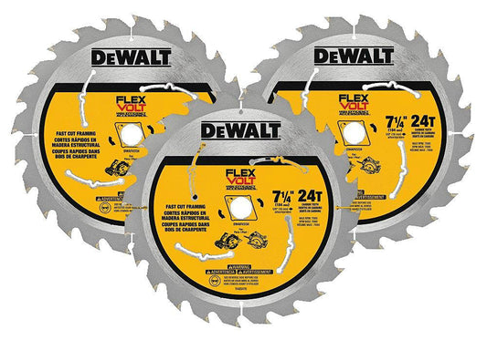 DeWalt DWAFV37243 Flexvolt 24T Circular Saw Blade, 7-1/4" Dia.
