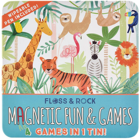 Floss & Rock Magnetic Fun & Games Tin | Jungle