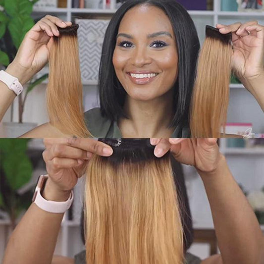 2+1 Highlights Clip in Set | Easily Adding Highlights on Wig