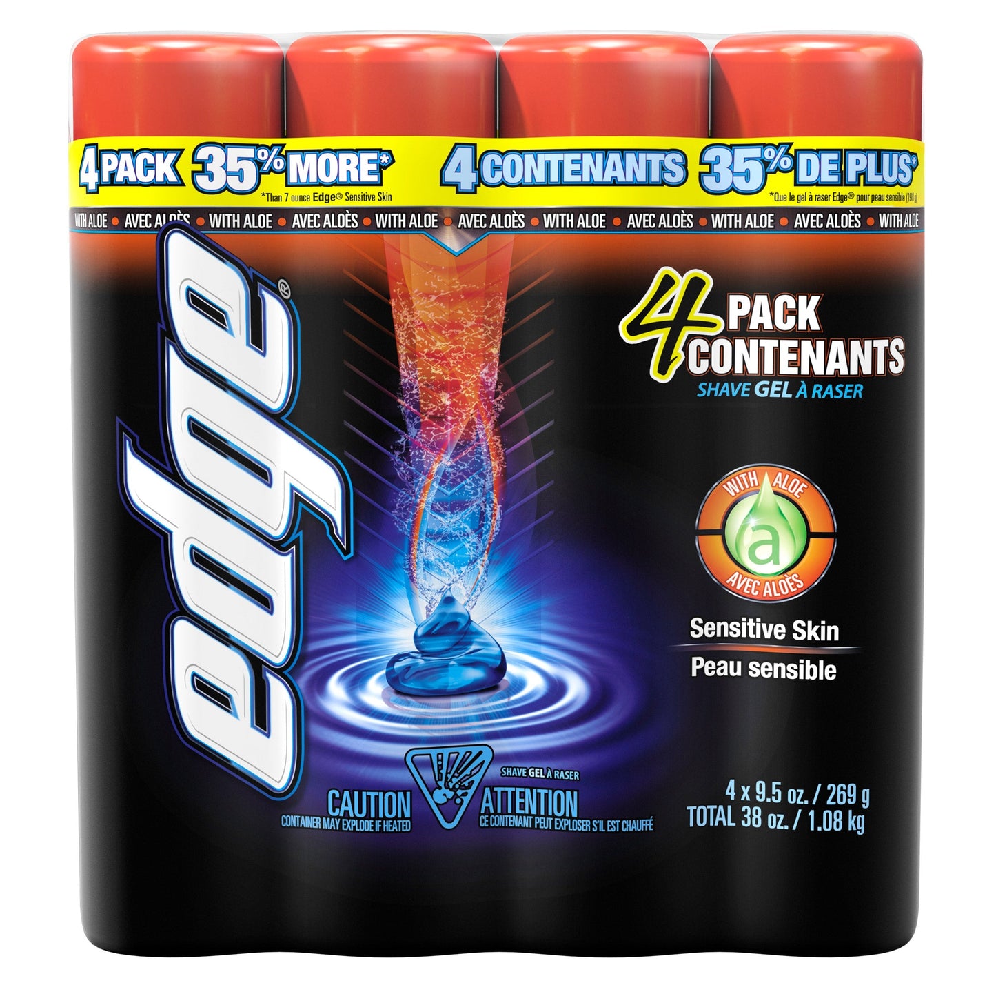 Edge Shave Gel, 4-pack