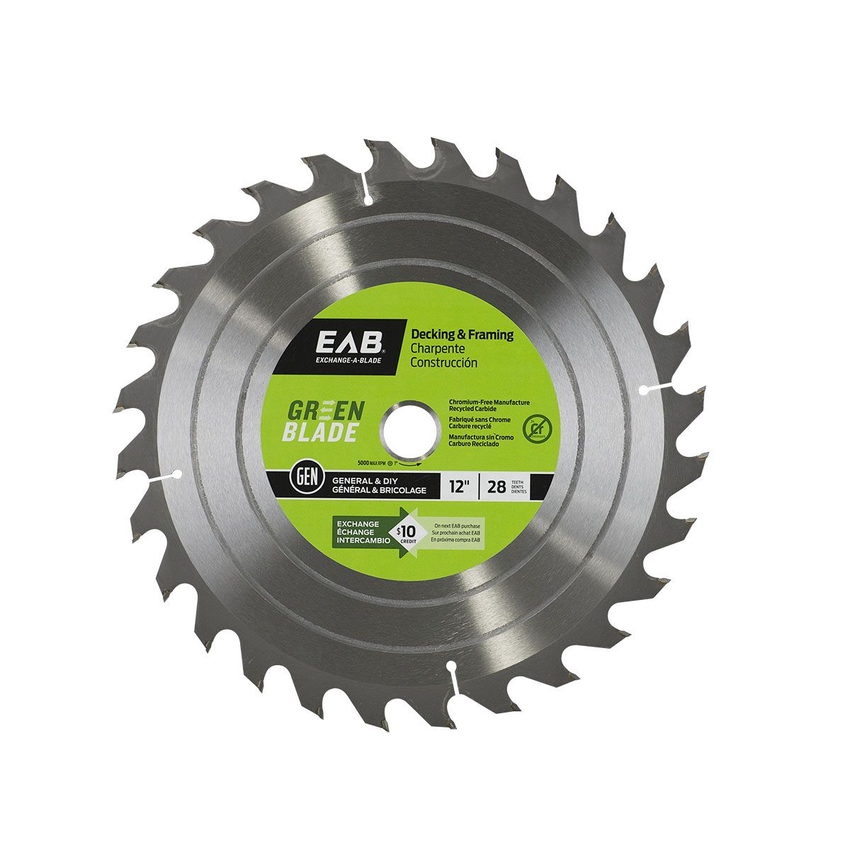 Exchange-A-Blade 1110202 Circular Saw Blade, 12 inch