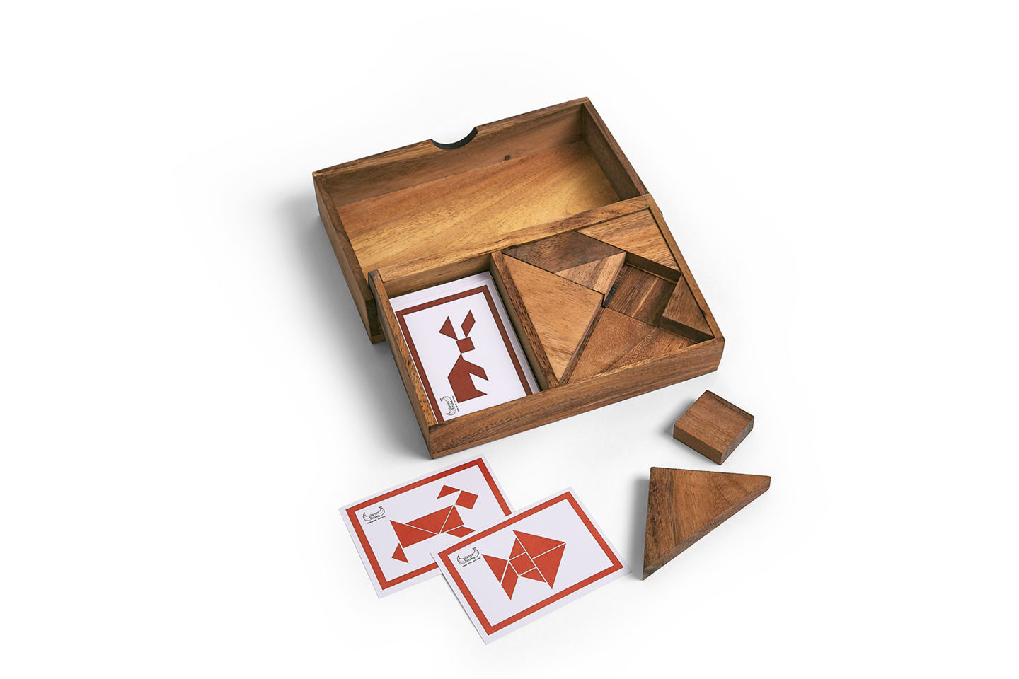 Tangram Puzzle Racing Wooden Brain Teaser Game